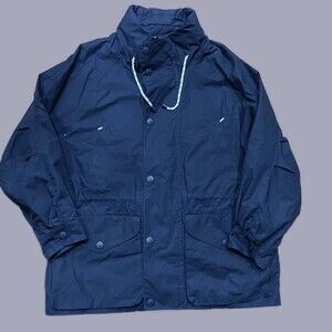 Nautica Competition Vtg Casual Full Zip Navy Utility Cargo Jacket Men's Large